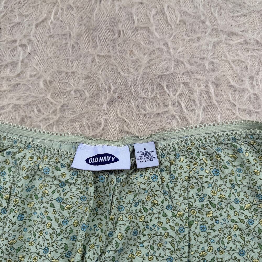 Y2K Old Navy Sage Green Floral Midi Skirt – Size Small - Picture 2 of 2